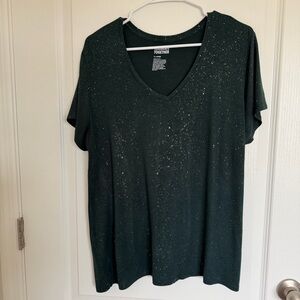 Together Black Glitter Short Sleeve Tee